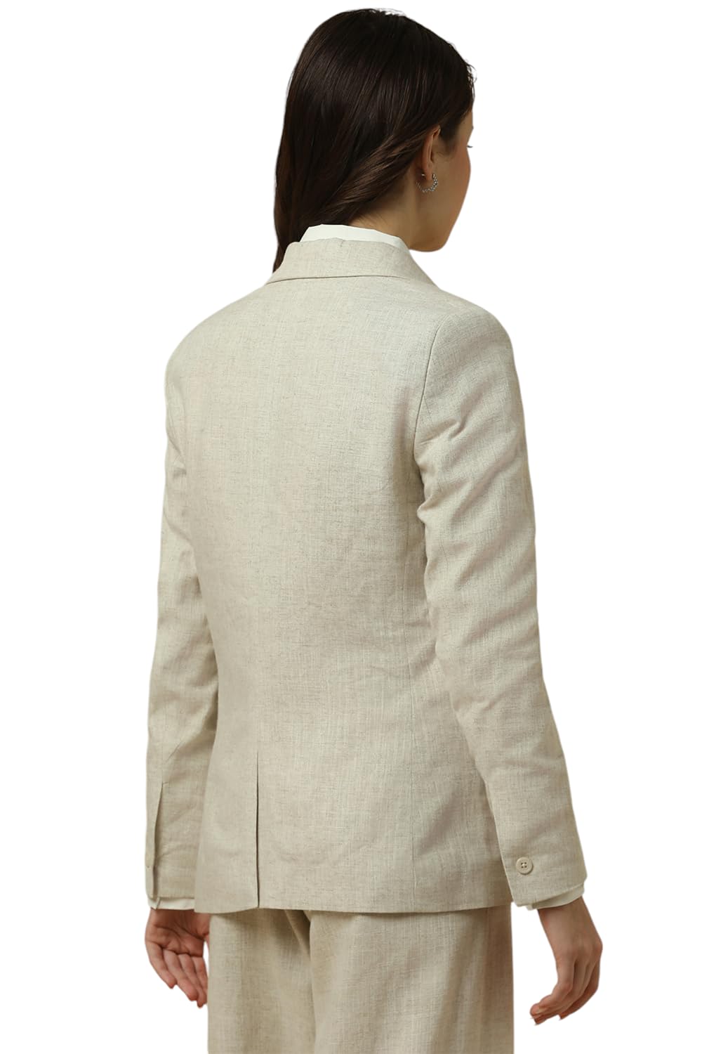 Allen Solly Women's Blazer (AHBZARGHK39983_Beige