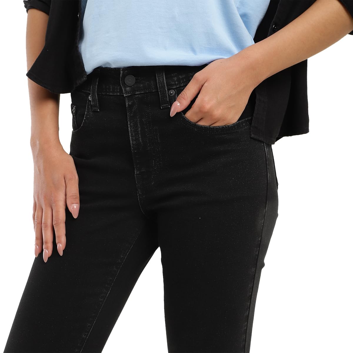 Levi's Women's Straight Jeans (001UF-0020_Black_27)