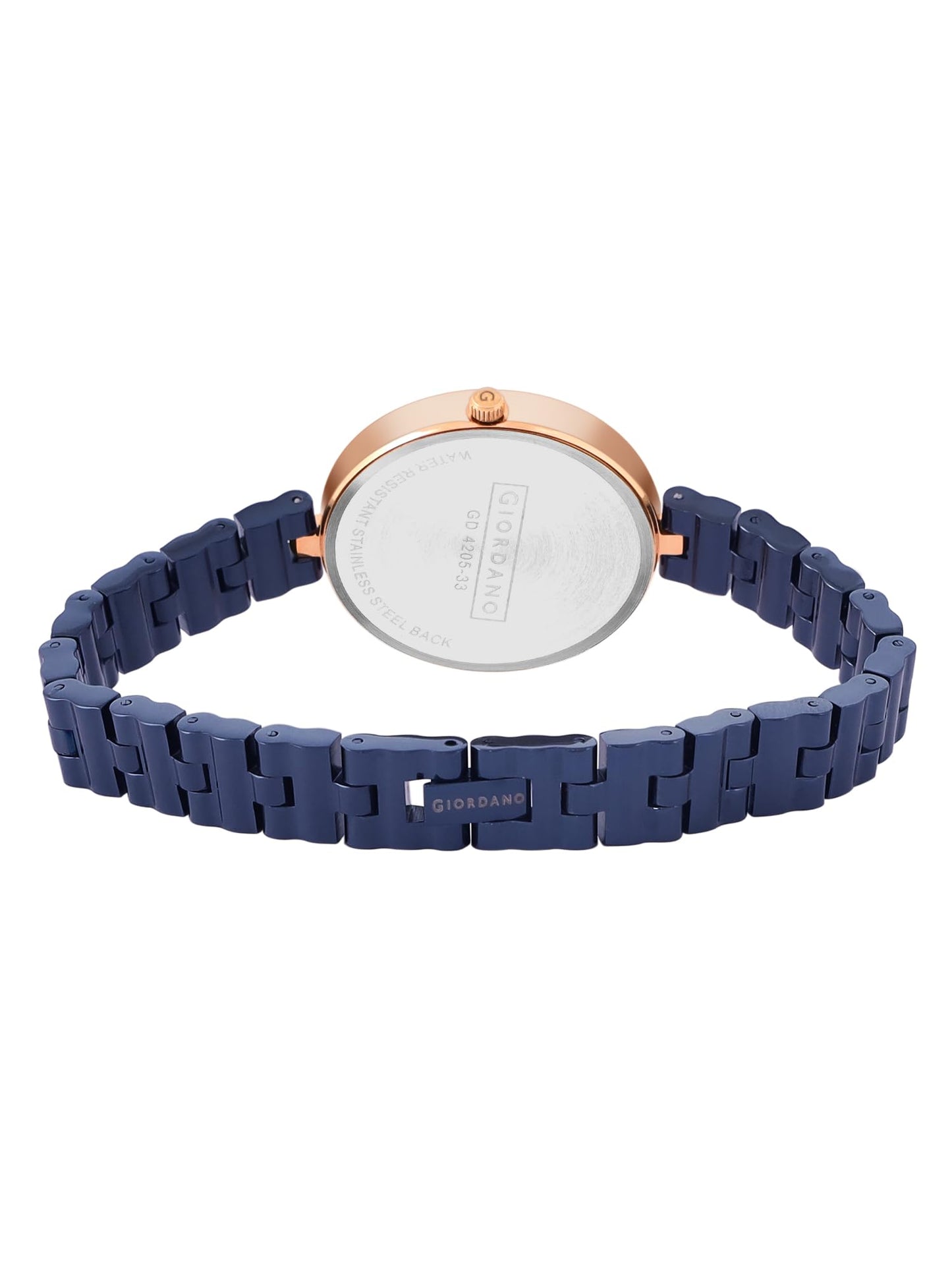 Giordano Formal Analog Watch for Women's Elegant Dial Style Water Resistant Casual Watch Round Shape with Metal Case Wrist Watch for Women/Ladies/Girls to Compliment Your Look - GD4205 (Rose Gold)