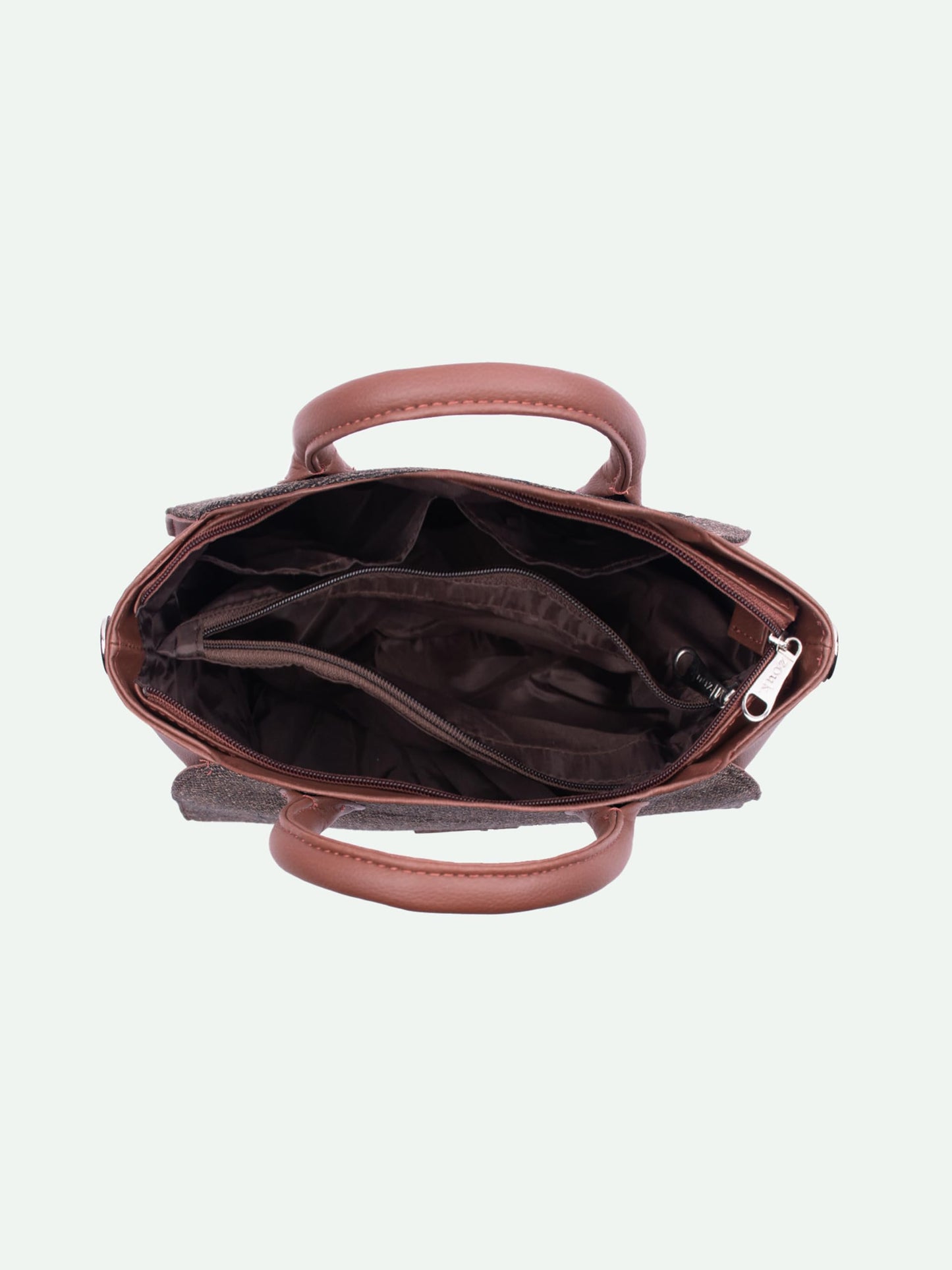 ZOUK Konkona City Satchel Bag | Stylish Handbag for Women | Tote Bag with Big Size Utility | Office, Travel & Casual Use | Water-Resistant | Vegan Leather | Taj Guldasta
