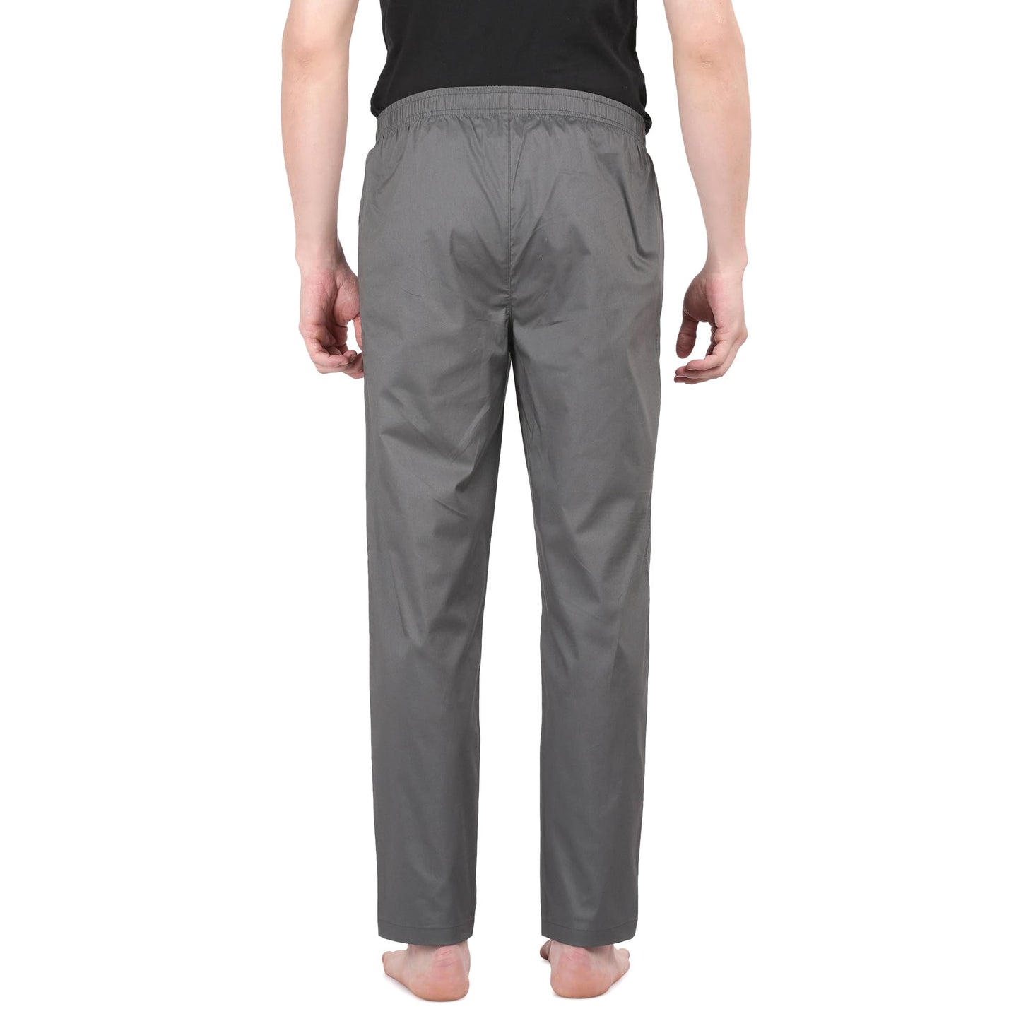 Pepe Jeans Innerwear Men's Solid Relaxed Mid Rise Woven Pyjama - Grey - X-Large