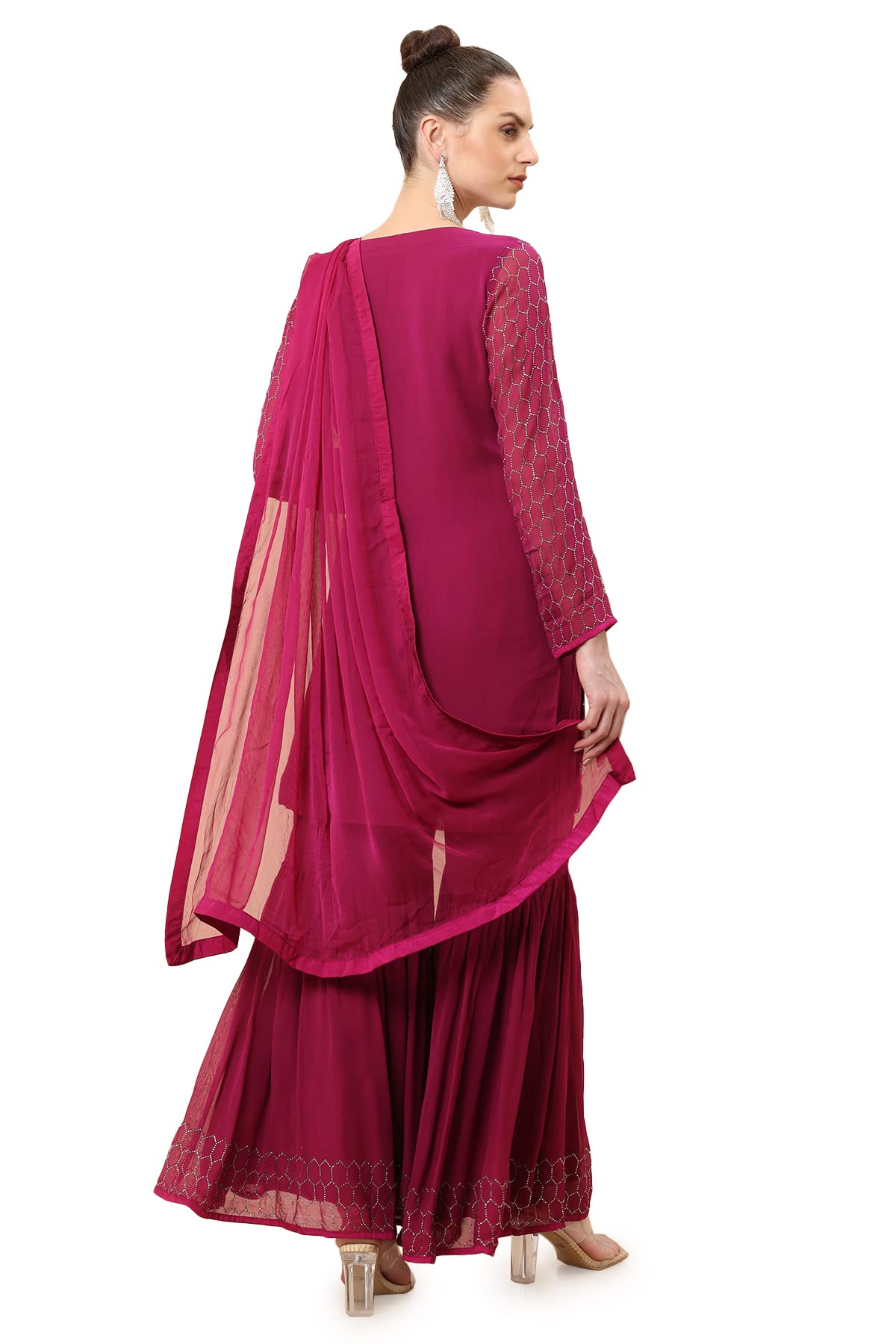 Soch Women Maroon Solid Suit Set