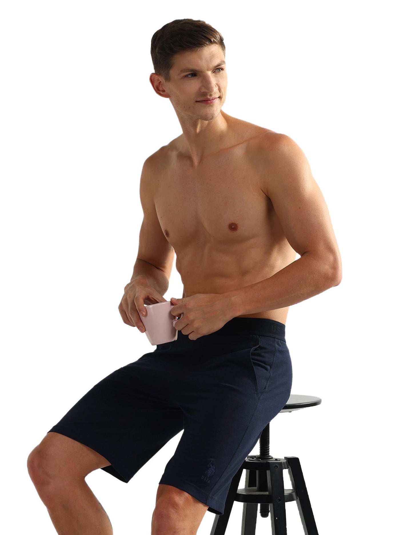 U.S. POLO ASSN. Men's Hybrid Shorts (LS001-PL_Navy