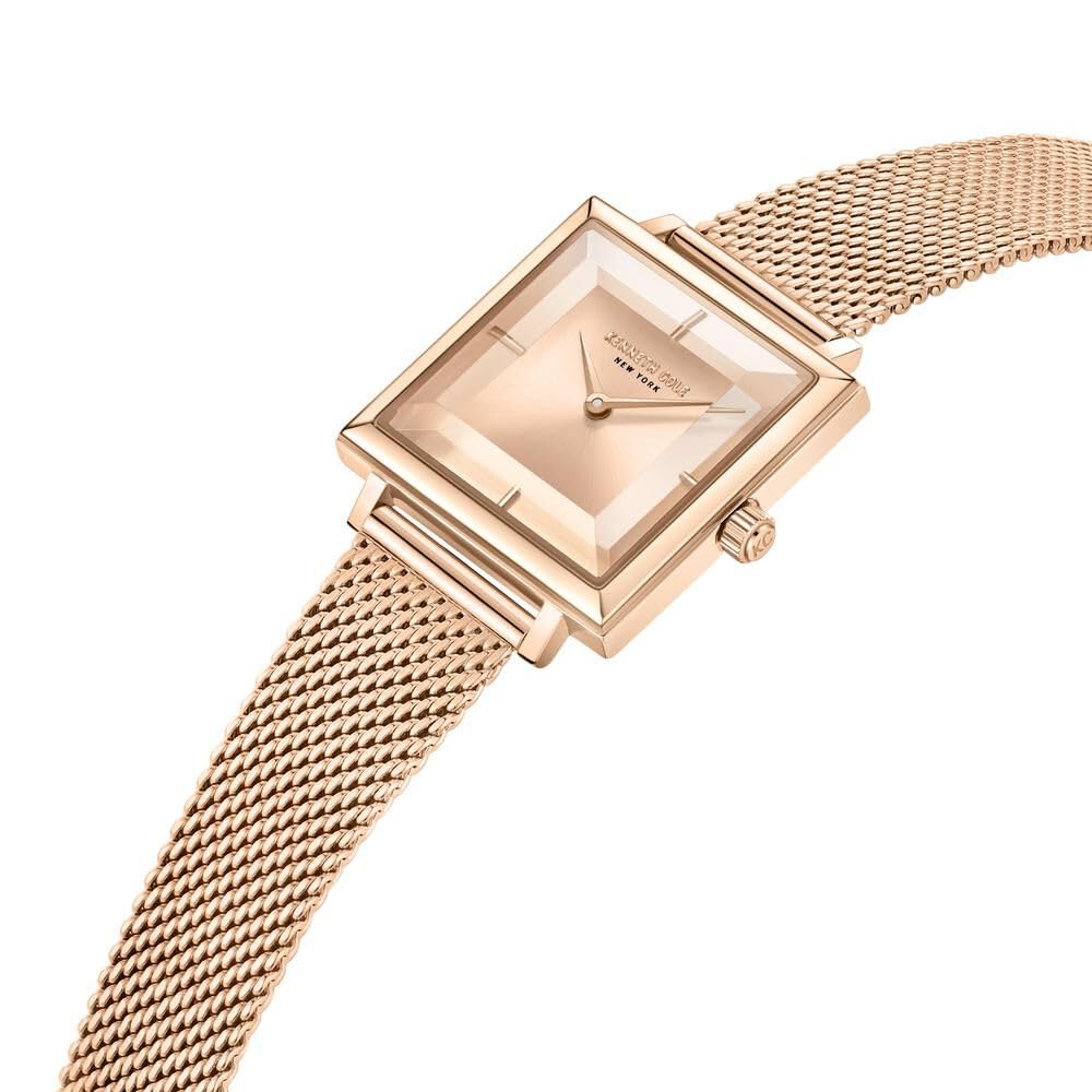 Kenneth Cole Quartz Analog Rose Gold dial Metal Strap Watch for Women-KCWLG0026503LD