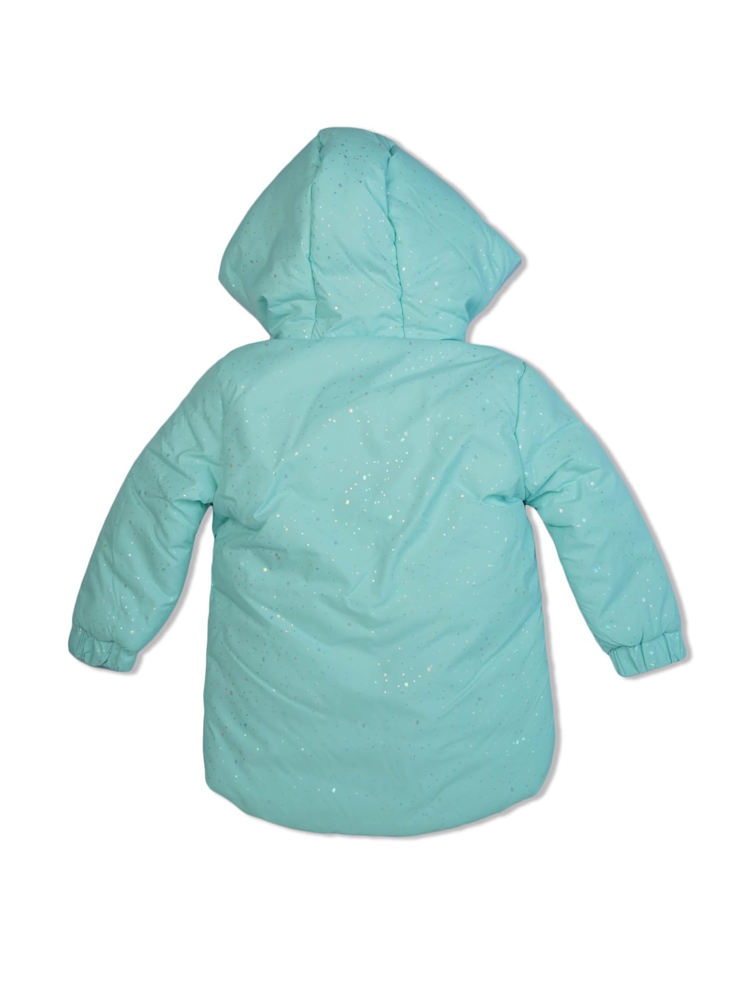 BODYCARE Girls Polyester Standard Length Quilted Winter Jacket| Full Sleeves| Hooded | Light Green (6-12M)