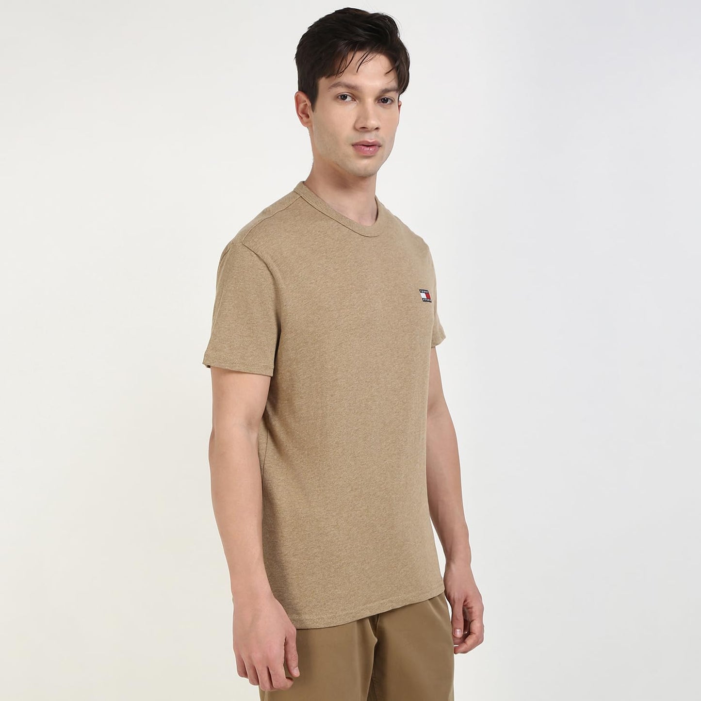 Solid Regular-Fit Cotton T-Shirt Brown