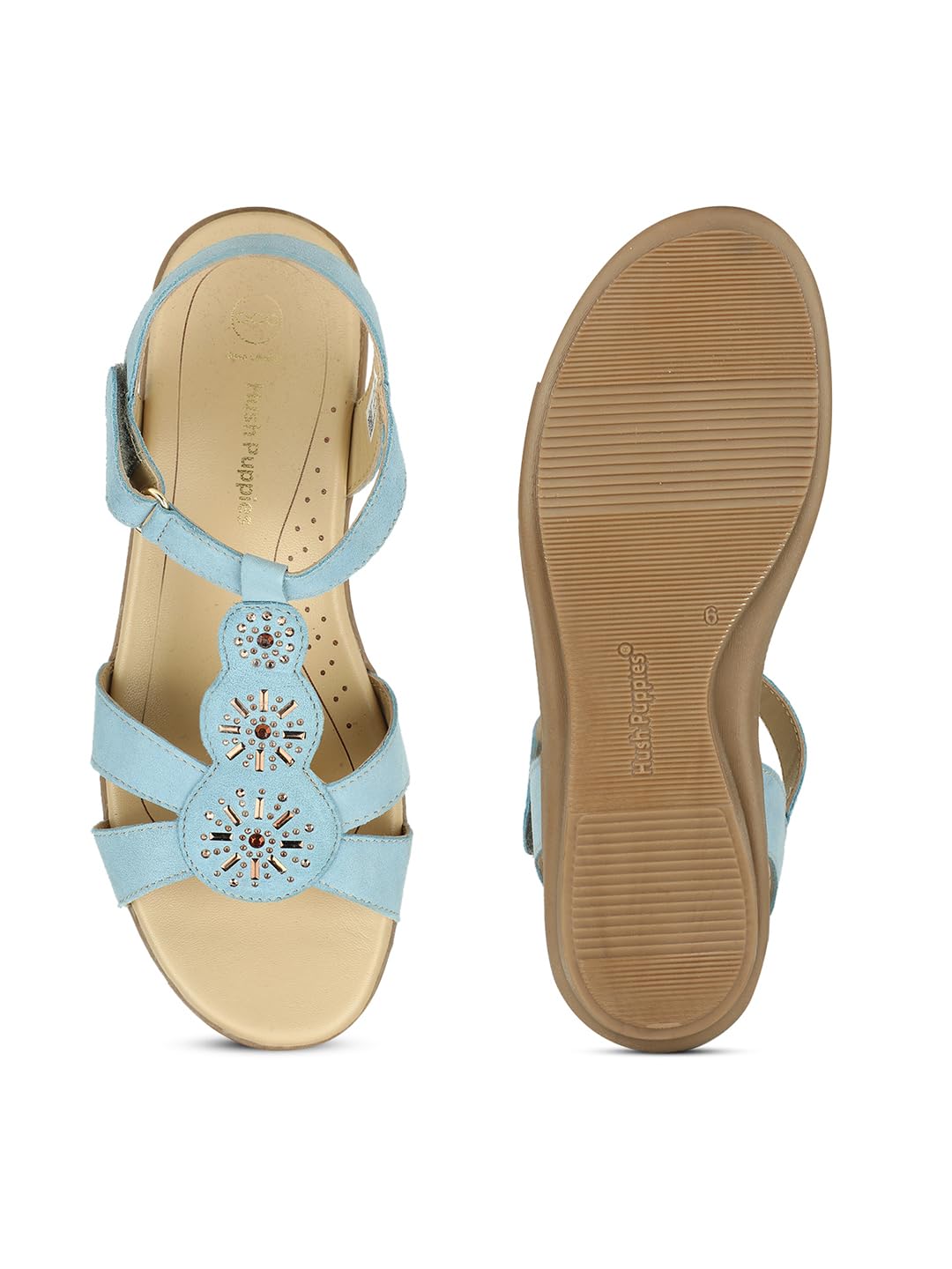 Hush Puppies Light Blue Casual Sandal And Light Weight For Girls/Women Pack OF 1