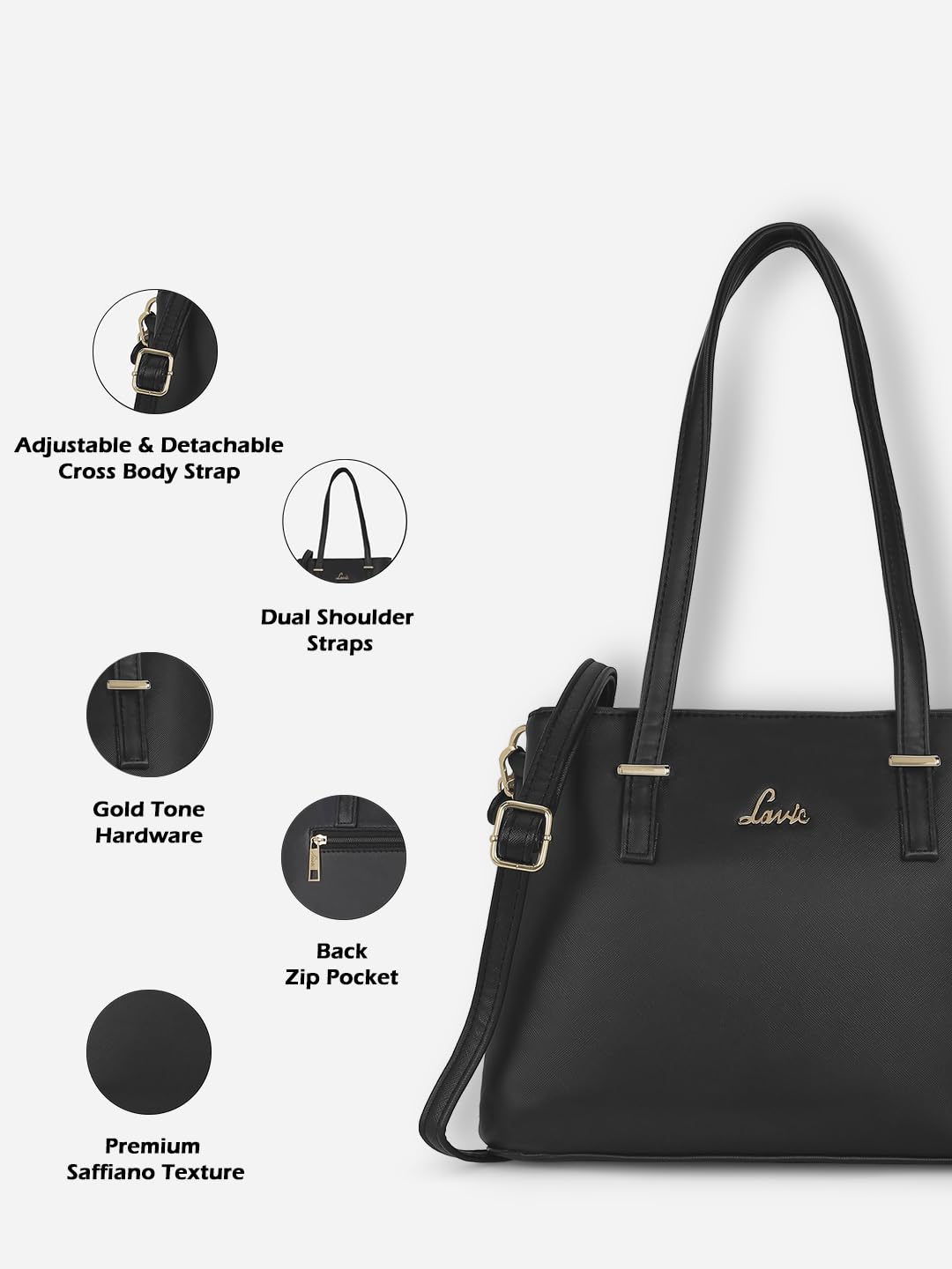 Lavie Women's Odiase Med Sat 2c - Handbag (Black)