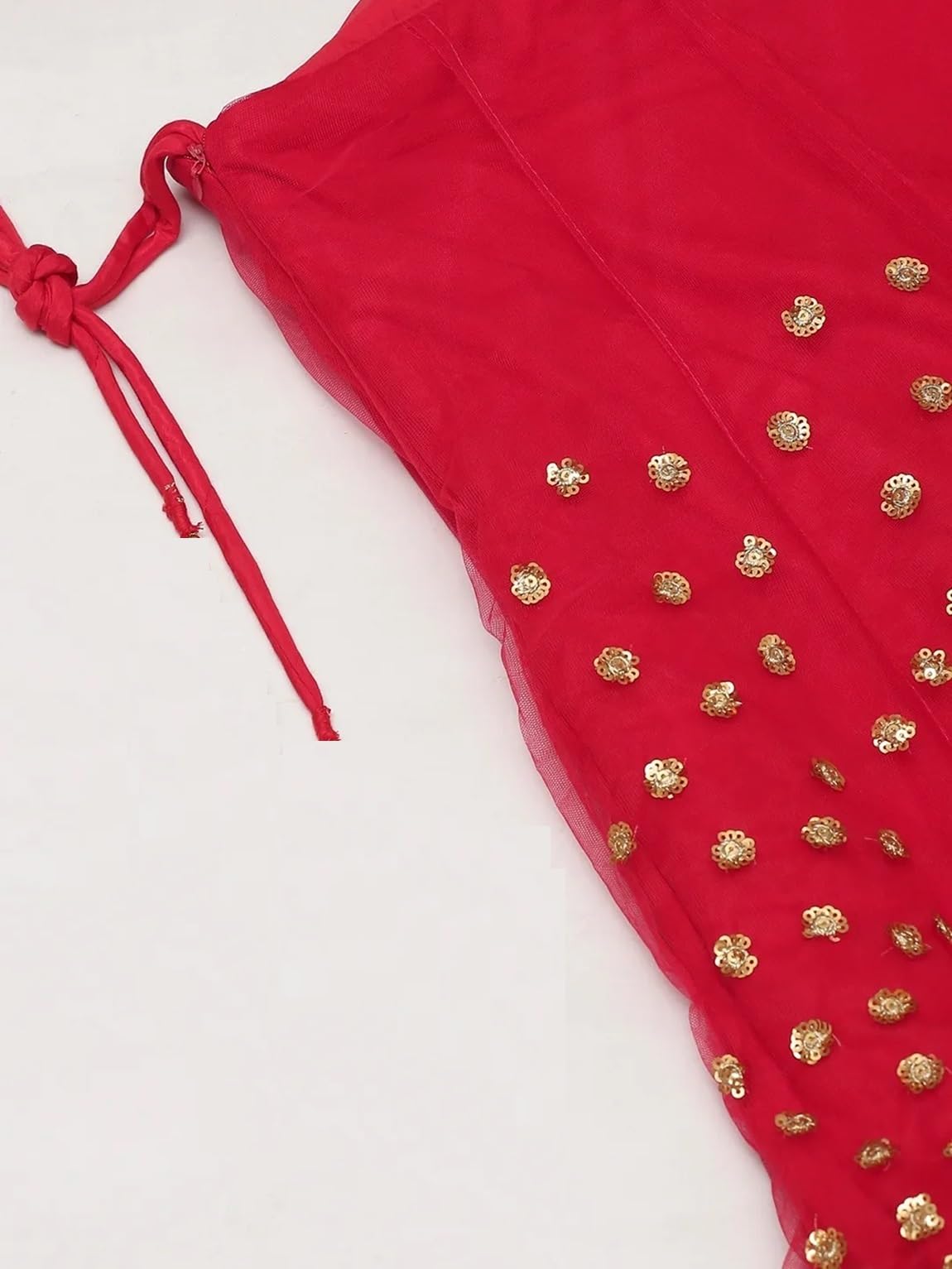 Prasheem Fashion Women's Net Lehenga Choli with Heavy Sequence Work and Dupatta (pack of 1 Red)