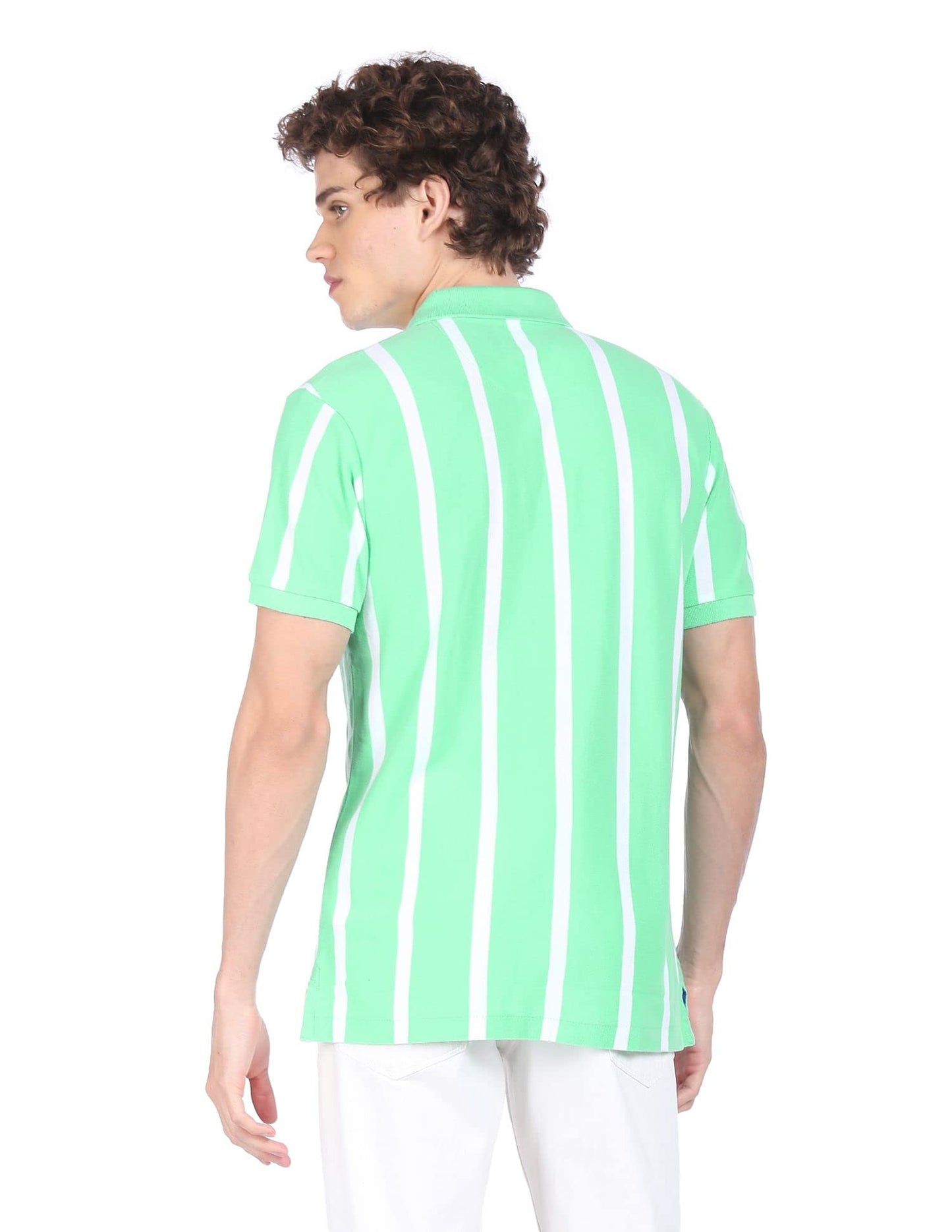 U.S. POLO ASSN. Men's Slim T-Shirt (USTSH0755_LT. Green S)