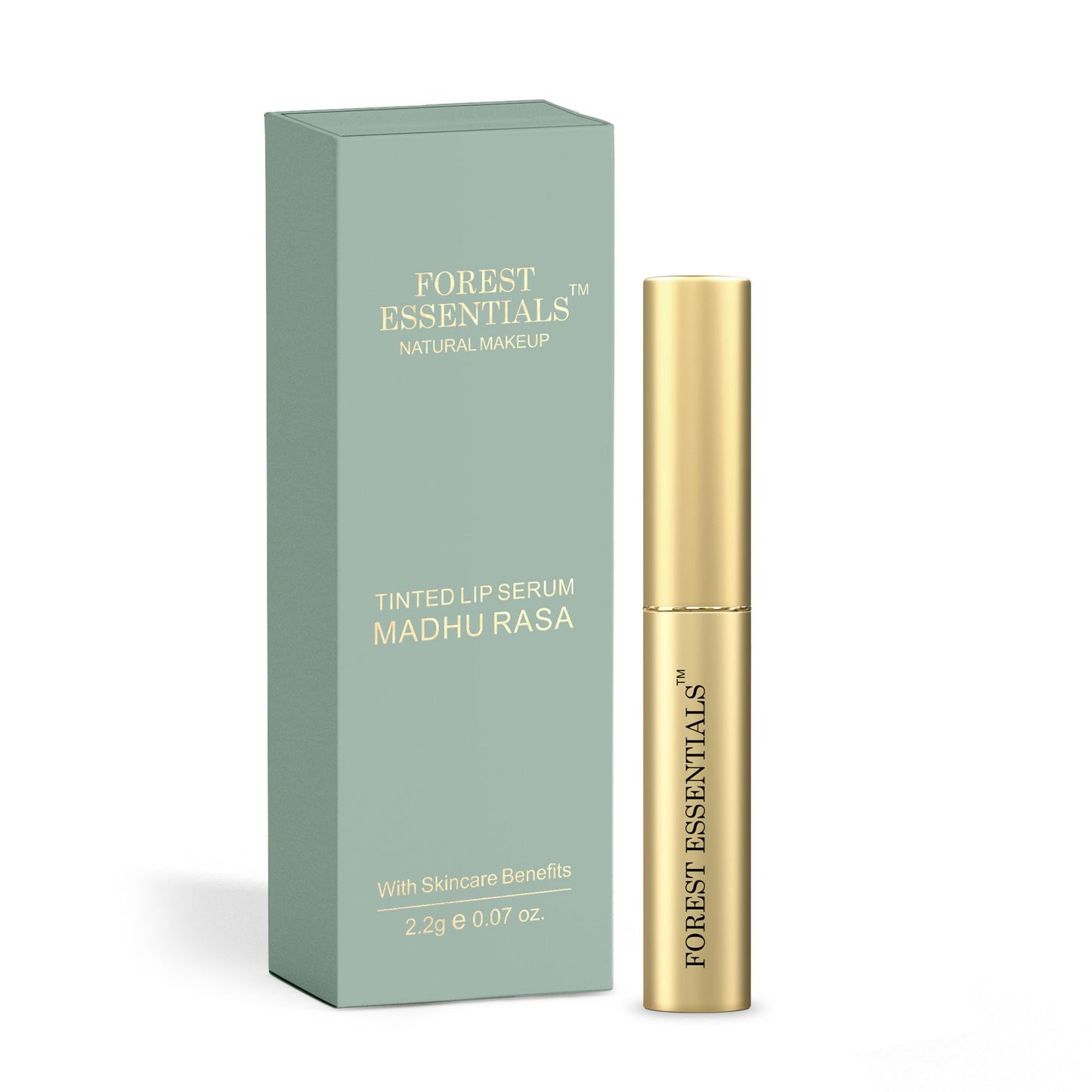 Forest Essentials Tinted Plumping Lip Serum Gulab Jal | Natural Glossy Lip Tint with Natural Colour & Flavours | Clean, Cruelty-Free Makeup