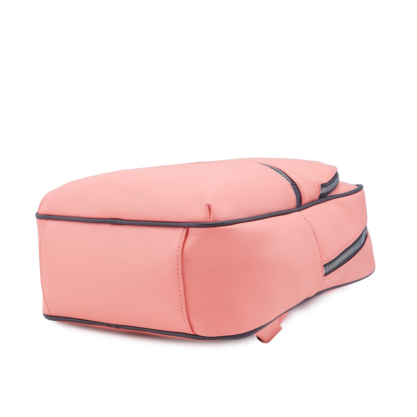 Caprese Mia Casual Backpack, Medium | Fashion Backpack for Women with Multiple Compartments, Adjustable Shoulder Strap, Tassel Key Chain & Secure Zip Closure | for Everyday Outings and Travel (Coral)