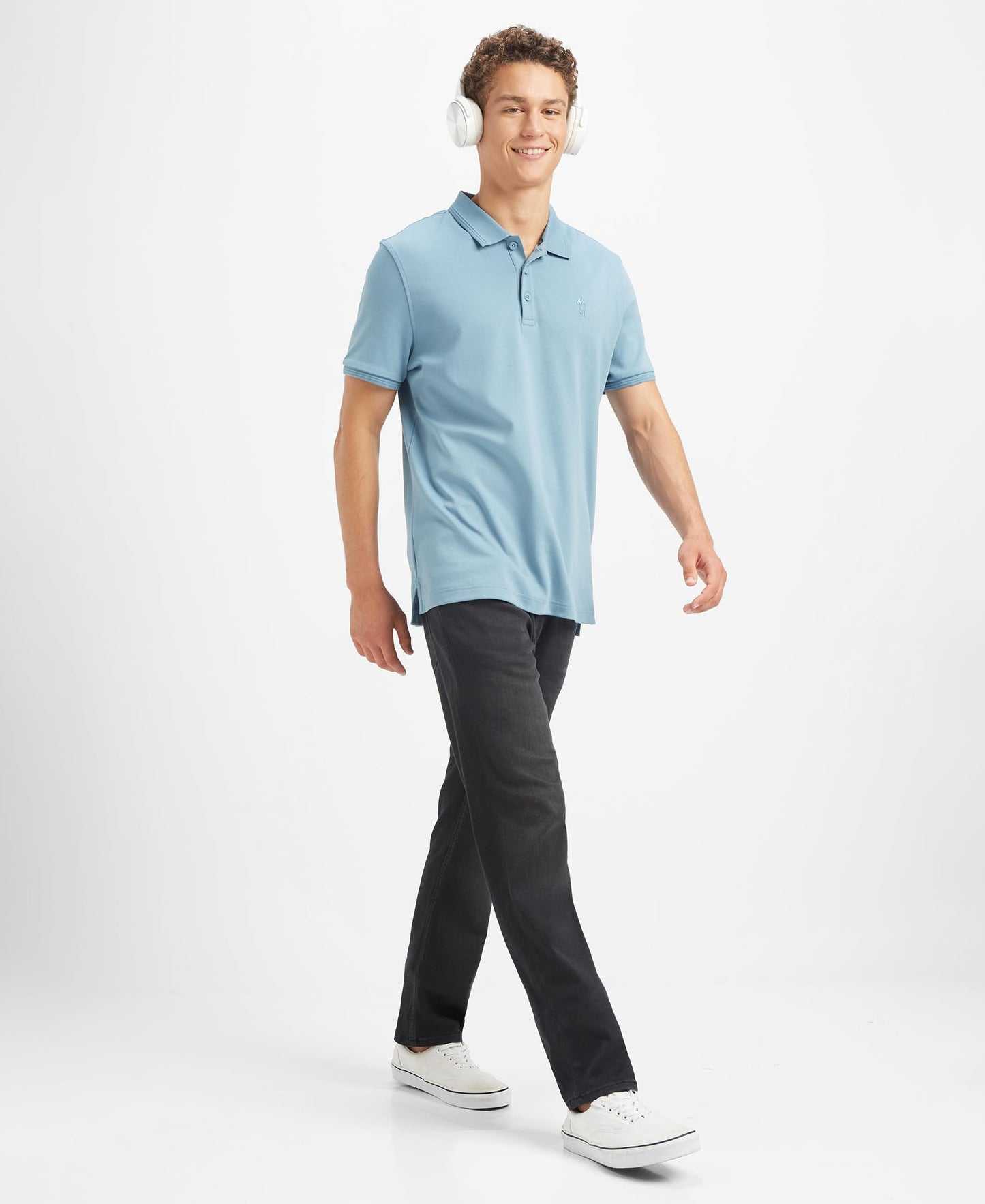 Jockey 3912 Men's Super Combed Cotton Rich Solid Half Sleeve Polo T-Shirt_Provincial Blue_XL