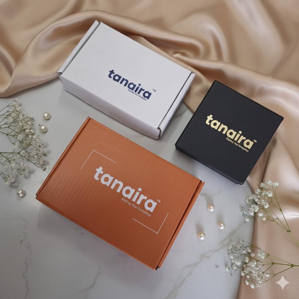 Tanaira Rhodium-Plated Maang Tikka for Women & Girls | Crystal Hair Accessory | American Diamond (AD) Studded Bridal Wedding Jewelry,Trending Style (Gold)