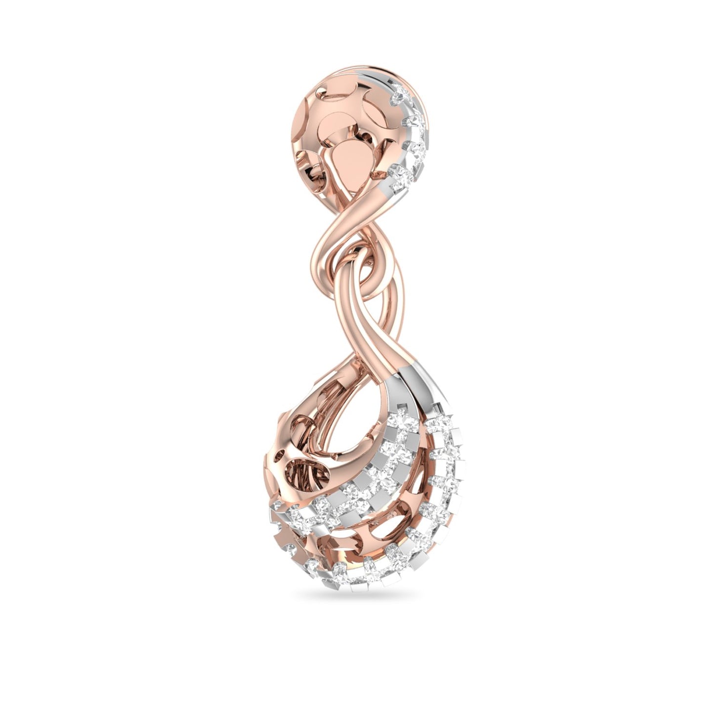 PC Jeweller The Bradshaw 18KT Rose Gold and Diamond Stud Earrings for Women