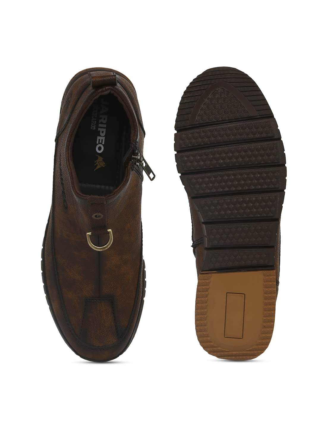 Buckaroo Hulbart Premium Vegan Synthetic Brown Casual Shoes for Mens, 8 UK