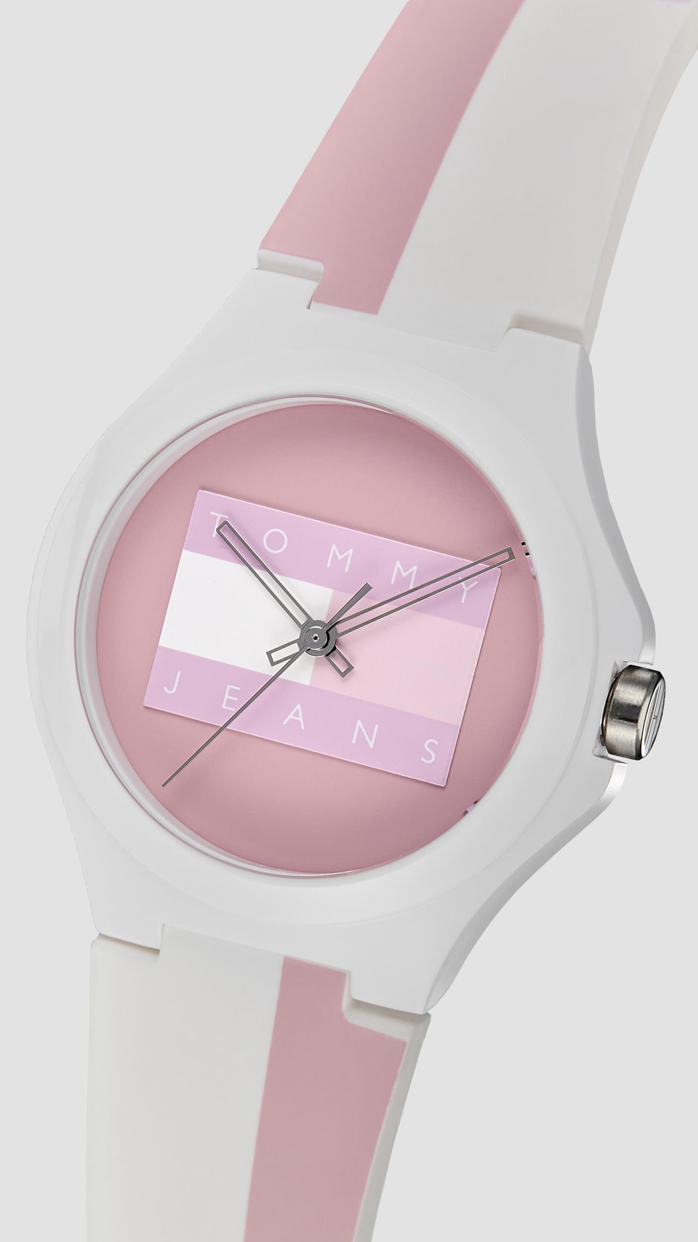 Tommy Hilfiger Berlin Quartz Pink Dial White Silicone Strap Analog Watch for Unisex