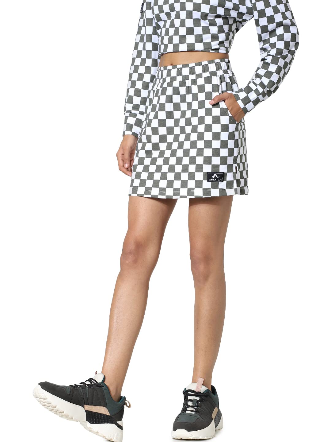 ONLY Cotton Western Skirt White