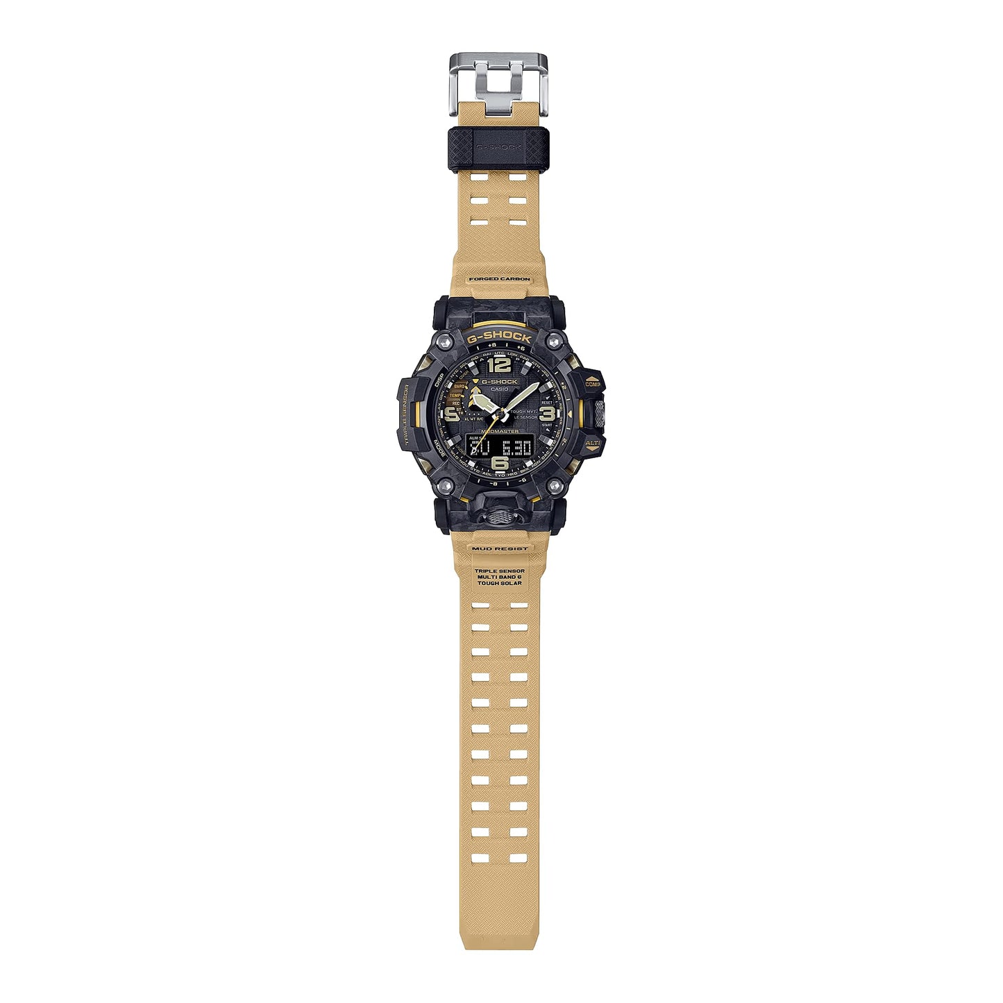 Casio G-Shock GWG-2000-1A5DR Gray IP Analog-Digital Dial Brown Resin Strap Men's Watch Mud Resistant Barometer Altimeter G1177