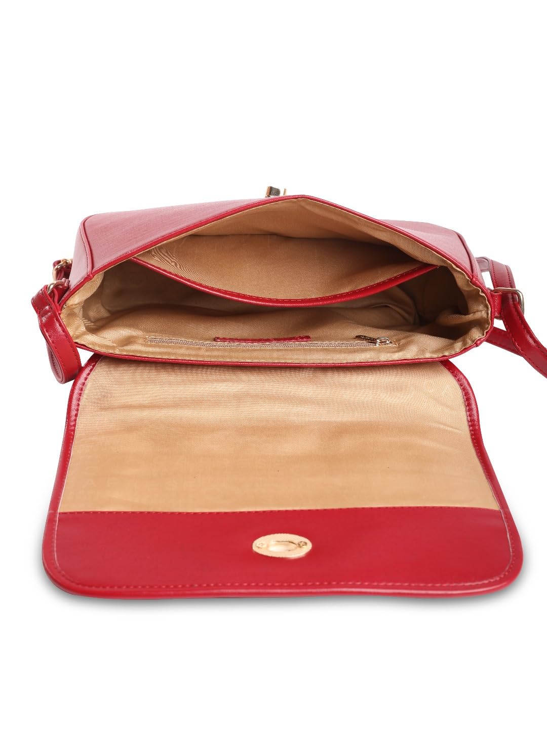 Caprese POPPY SOLID BORDEAUX FAUX LEATHER LARGE SLING