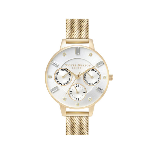 Olivia Burton Multi Function Analog Silver Dial Women's Watch-OB16CG100