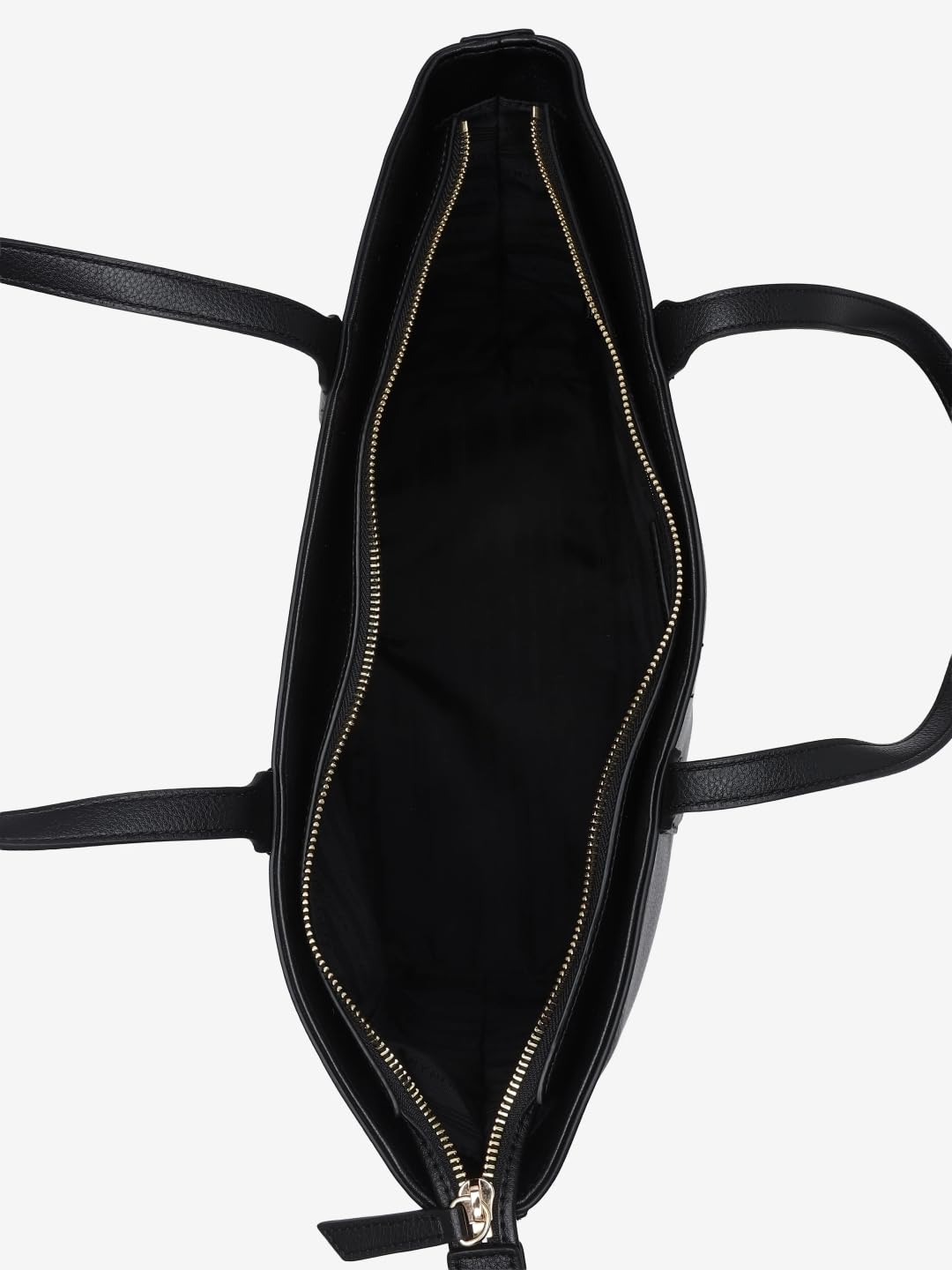 Tommy Hilfiger Solid Black Pu Tote Bag