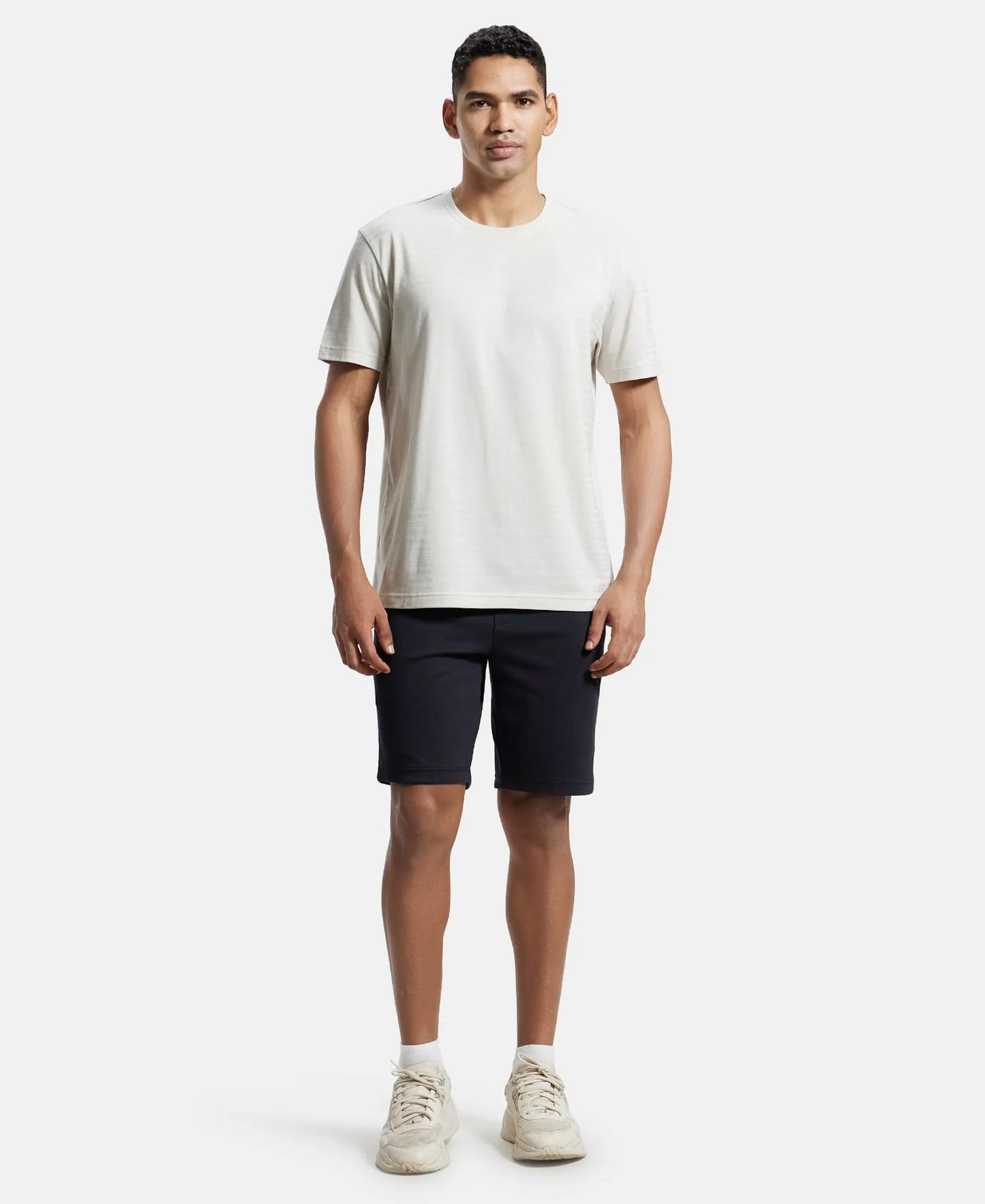 Jockey Men's Straight Fit Shorts (AM14_Black_Large)