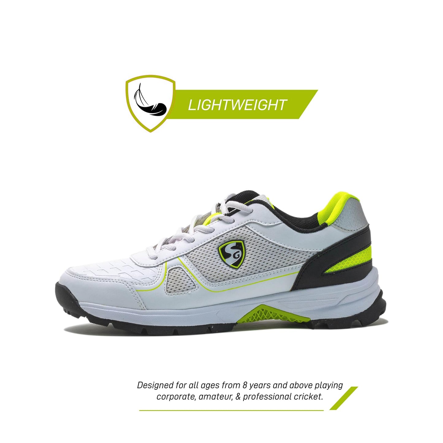 SG Men's Shoes Scorer 6.0 White/Black/Lime No 8