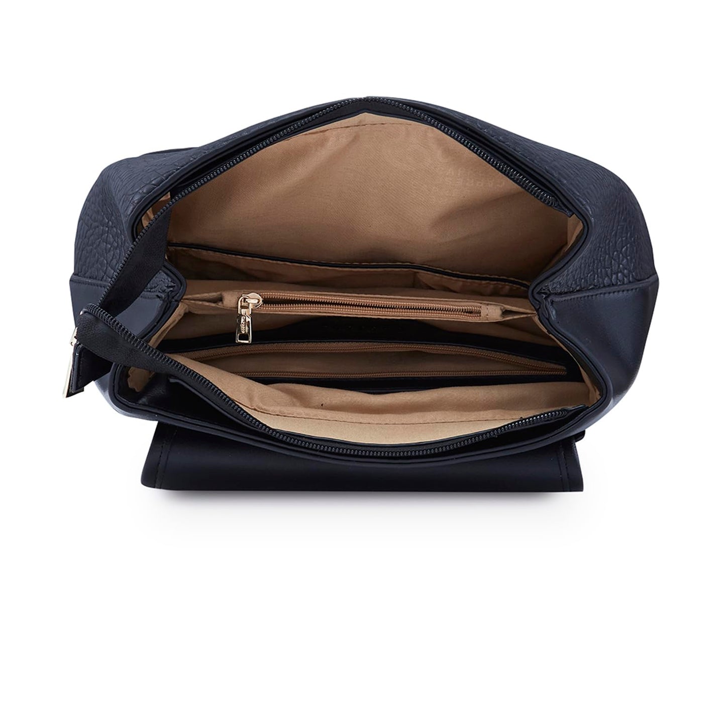 Caprese Skylar Casual Backpack, Medium | Fashion Backpack for Women with Adjustable Shoulder Strap, Magnetic Snap & Secure Zip Closure | for Everyday Outings, College and Travel (Black)