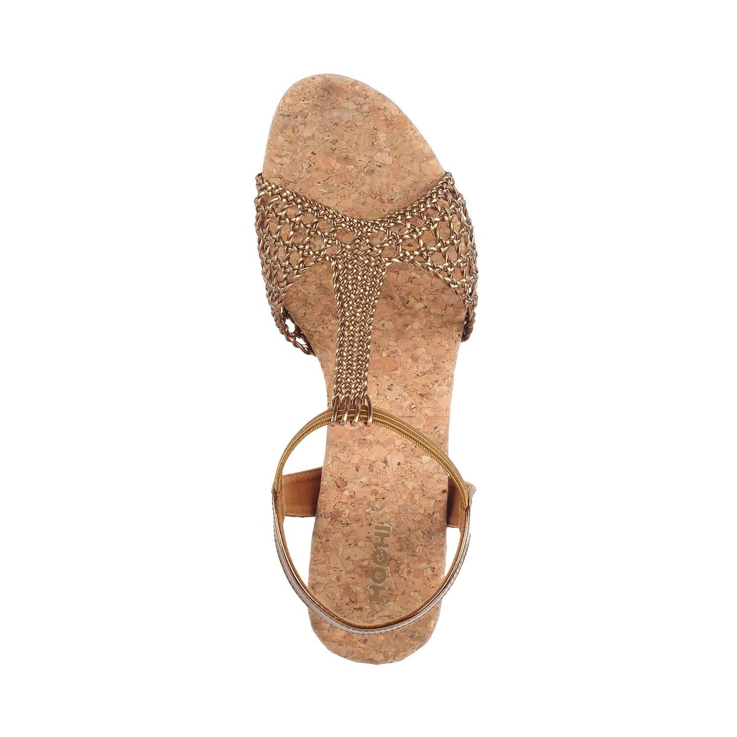 Mochi Women Ant Gold Block Heel Sandal UK/5 EU/38 (40-7)