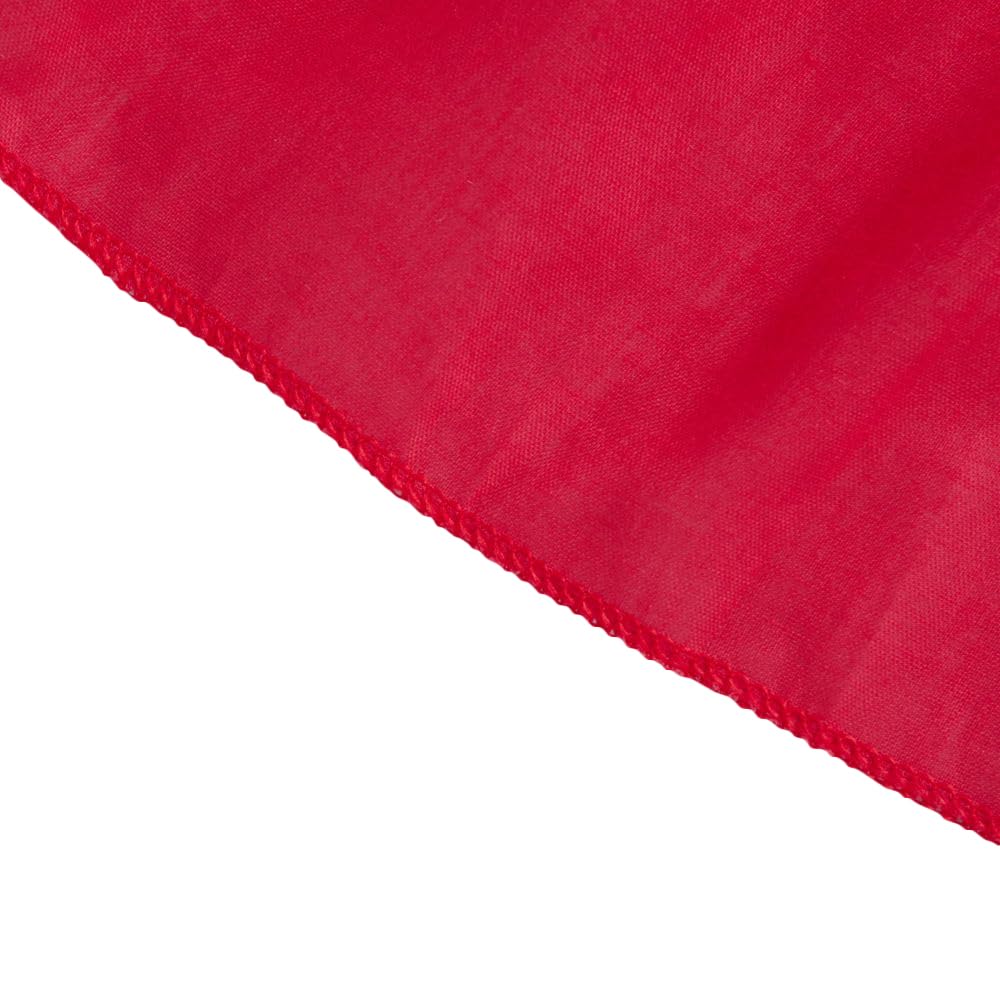 Hopscotch Girls Polyester Solid Party Dress in Red Color for Ages 5-6 Years (SRS-3405122)