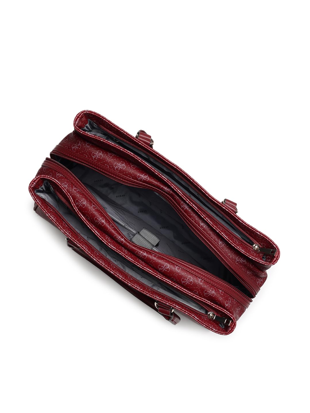 GUESS Claret Monogram Jesco Shopper Tote