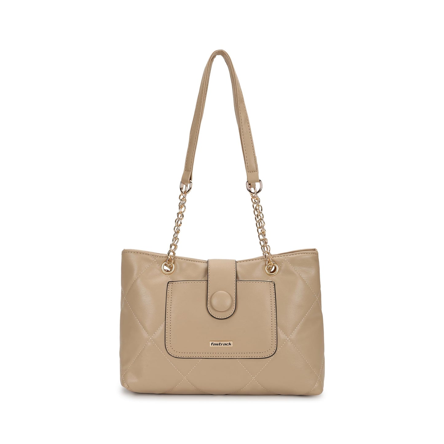 Fastrack Structured Quilted Tote Bag for Women, Girls and Ladies | Made of Premium PU Material | Tote for Casual Carry | Totes for Office and Daily Use