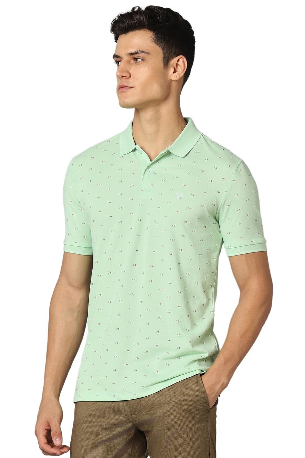Allen Solly Men's Regular Fit T-Shirt (ASKPQRGFD80079_Green