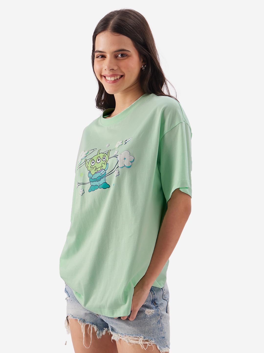 The Souled Store Pixar: Monster INC. Women Oversized T-Shirts