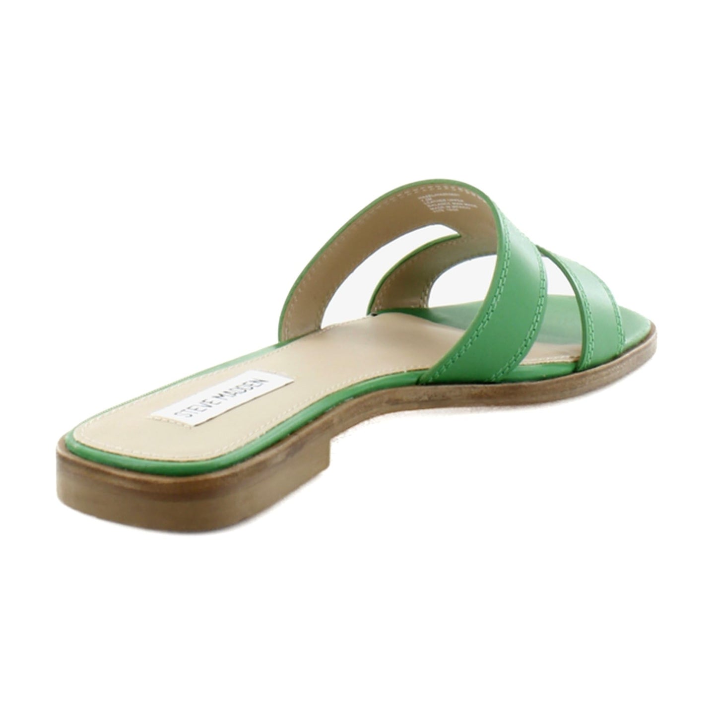 Steve Madden Women's Hadyn Slide Sandal, Light Green Leather, 7.5