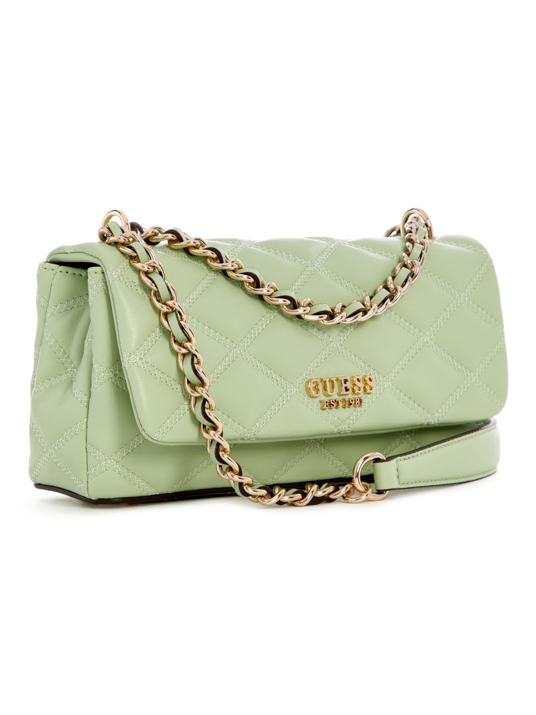 GUESS Celadon Quilted Tamsin Convertible Flap Crossbody Bag