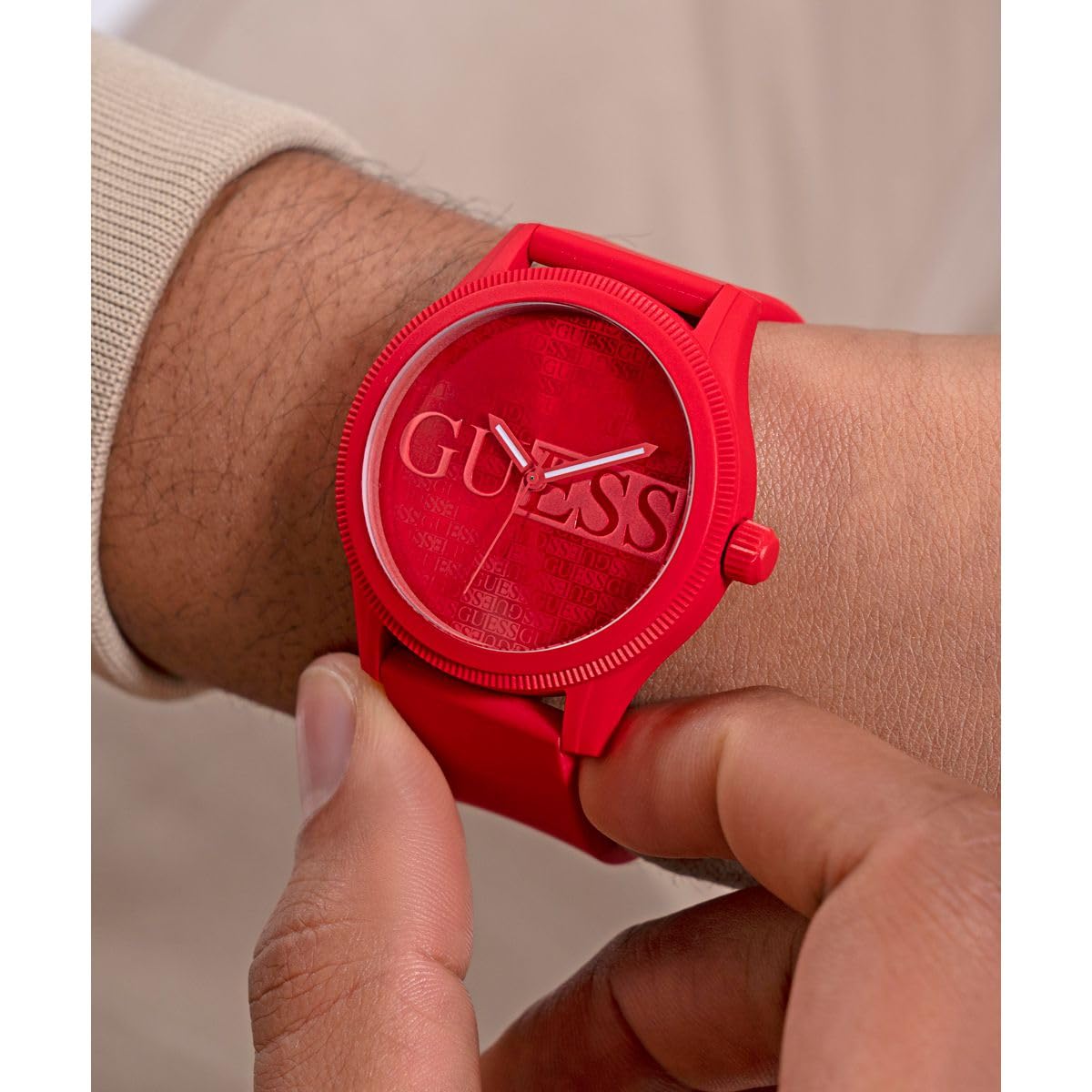 Guess Watches Analog Red Dial Men's Watch-GW0780G2