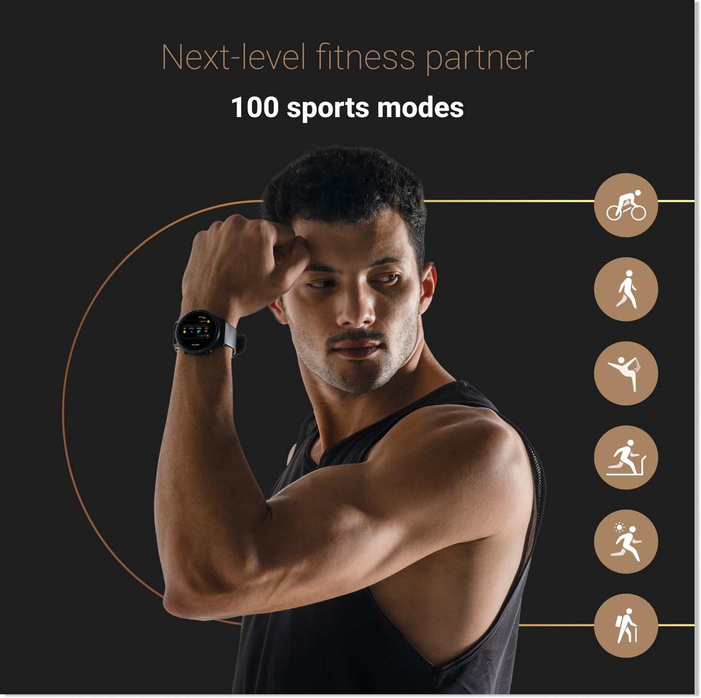 Noise Evolve 3 1.43" AMOLED Always on Display, BT Calling, Round Dial, Metallic Design Smart Watch for Man & Woman, Smart Gesture Control, 100 Sports Modes (Carbon Black)