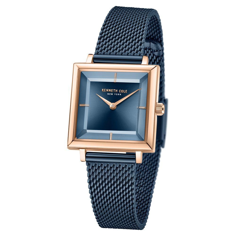 Kenneth Cole Quartz Analog Blue dial Metal Strap Watch for Women-KCWLG0026504LD