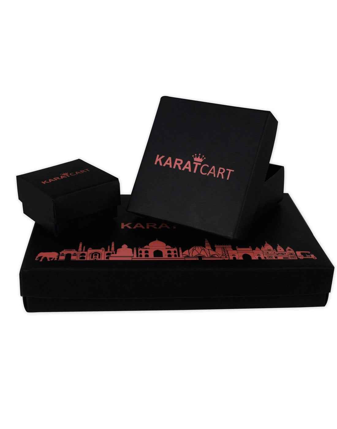 Karatcart Platinum Plated Silver Crystal Elegant Couple Adjustable Ring Gift for Men and Women