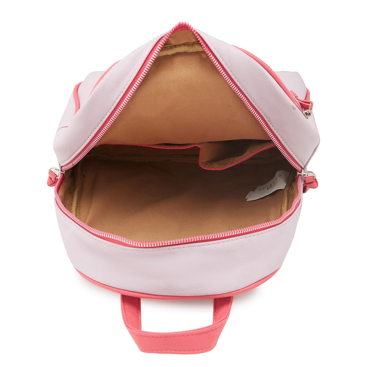 Caprese Mia Fashion Backpack Lilac Chic Dual-Color Backpack with Tassel Keychain, Ideal for College, Travel and Daily use