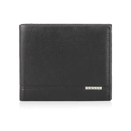 Cross Classic Century Branded Compact Wallets for Men Leather with Easy Compartment for Card - Black