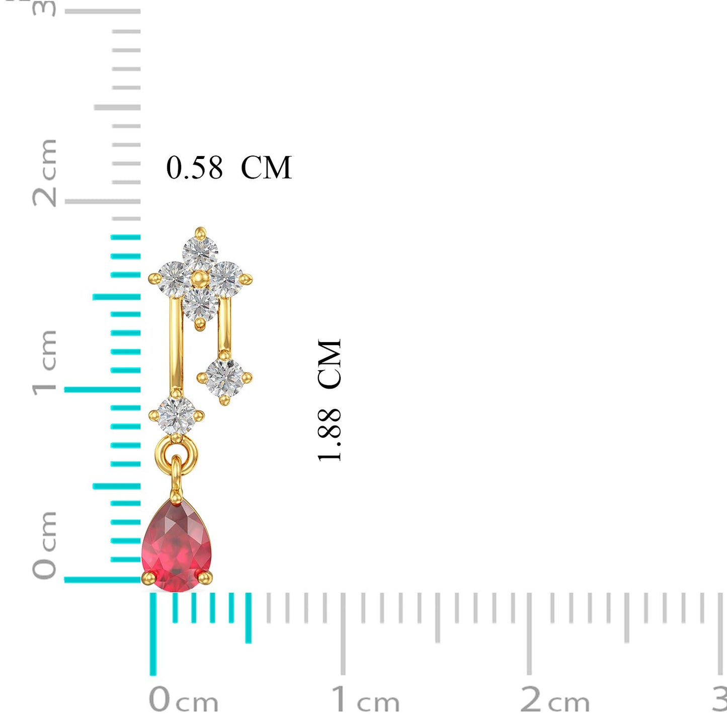 Joyalukkas Impress Collection 22k Yellow Gold Stud Earrings for Women