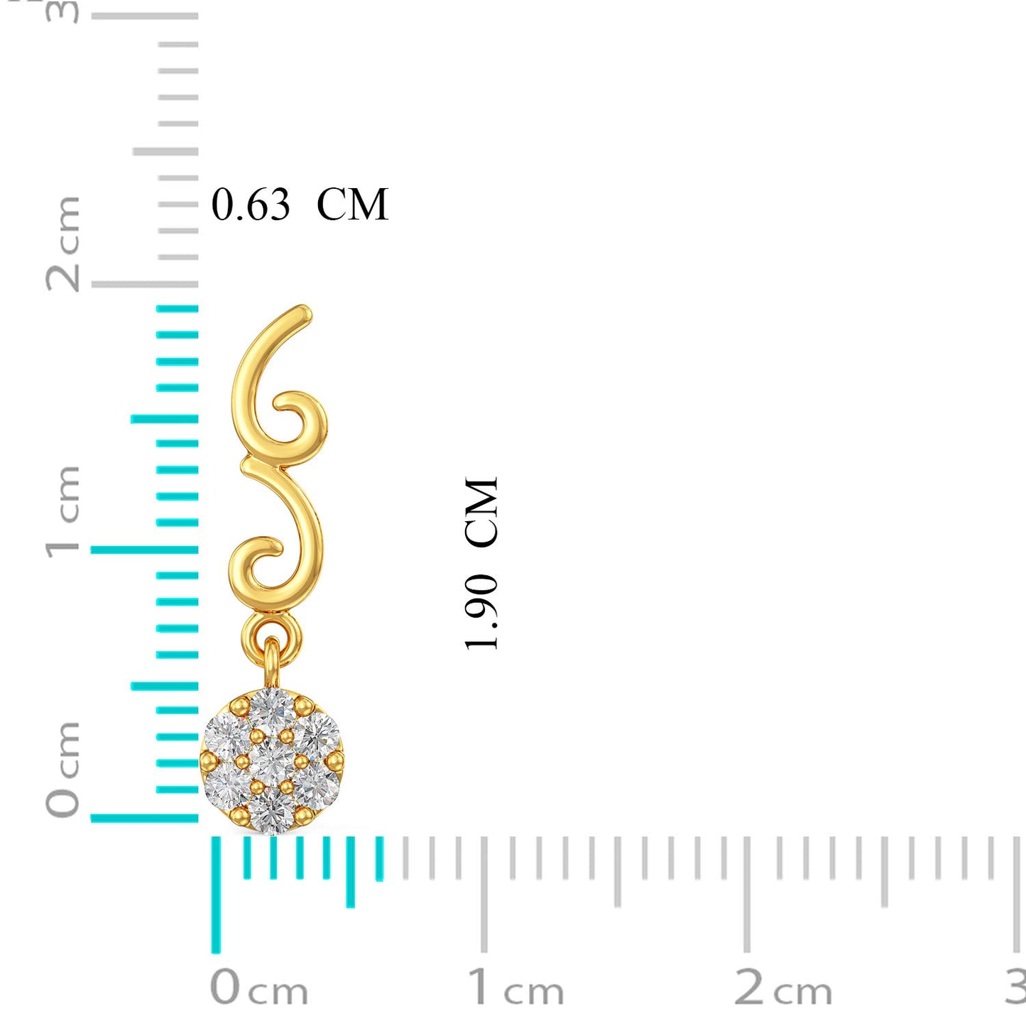 Joyalukkas Impress Collection 22k Yellow Gold Stud Earrings for Women