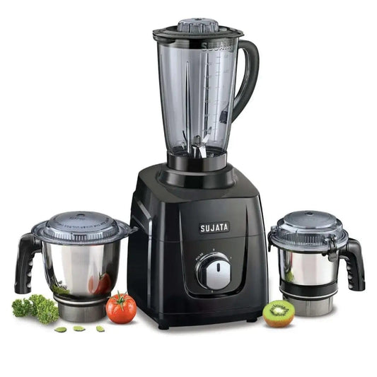 Sujata MG 01 The New Generation Mixer Grinder (3 Jars) ABS, Black, 1000 Watts