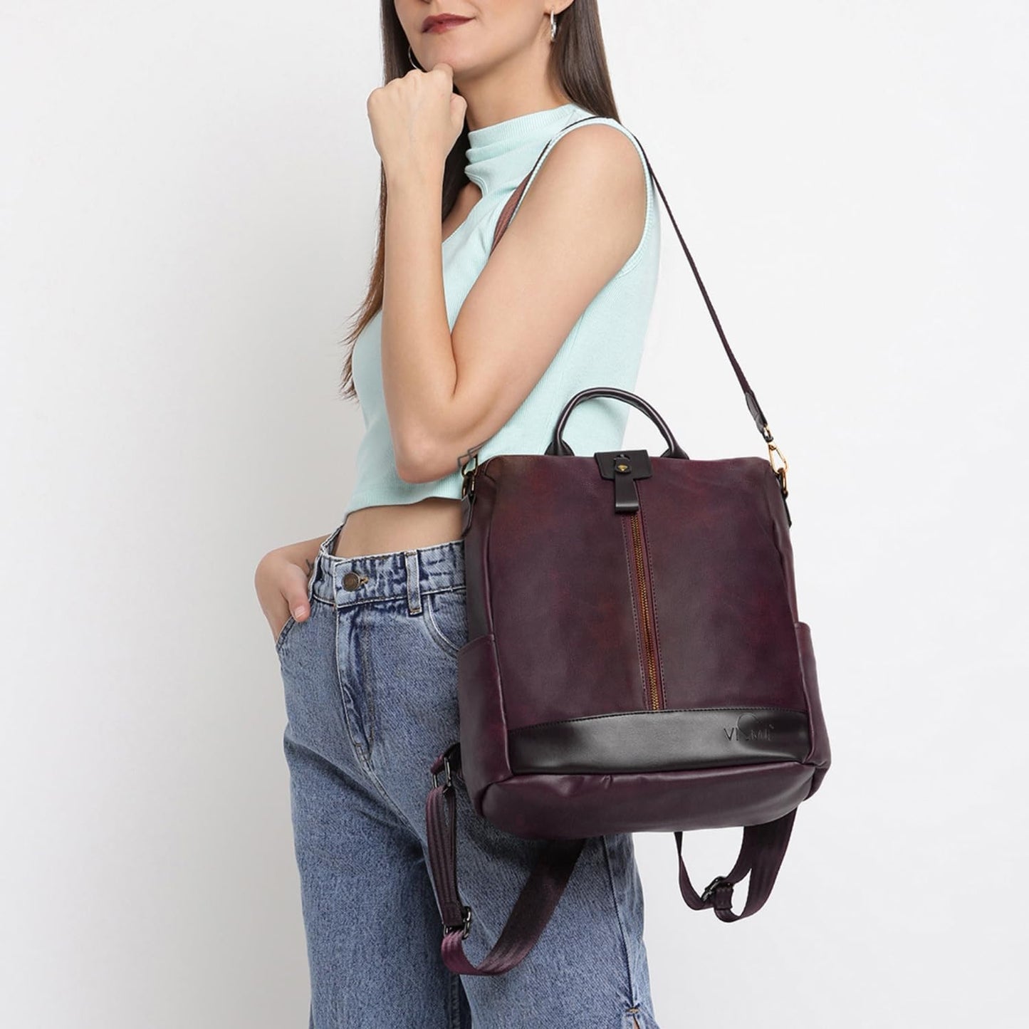 VISMIINTREND Backpack Bags for Women/Girls Stylish| Shoulder Sling Handbag Purse| Office | Travel | College | Daily-Use | Convertible |13 Inch Laptop Backpacks | Corporate Gifts|Rakhi Gift for Sister