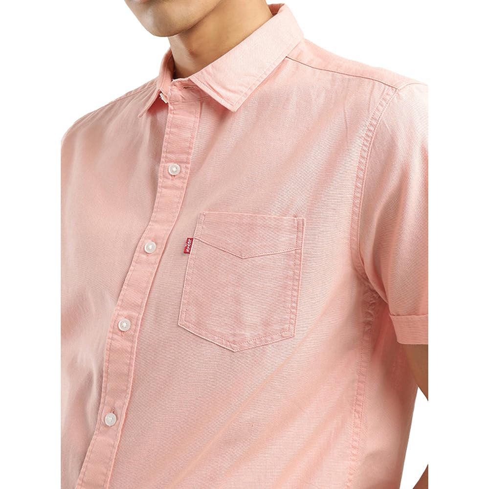 Levi's Men's Solid Slim Fit Shirt (32908-0342_Pink