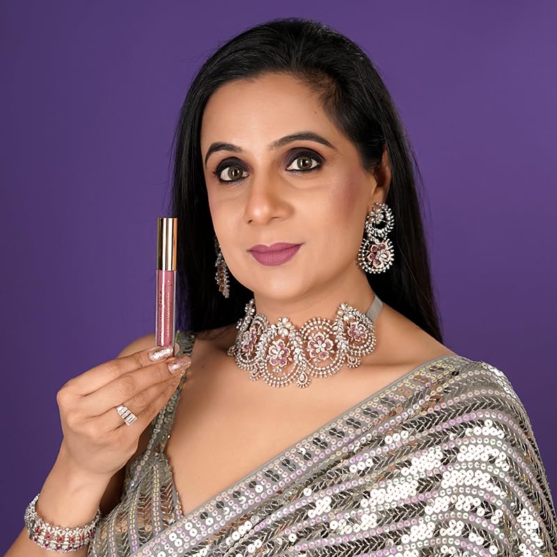 Parul Garg Beauty Silk Matte Liquid Lipstick | Long-Lasting & Smudge-Proof | Soft Matte Finish | Vegan & Clean Beauty | Hydrating with Shea Butter & Vitamin E | Shubh (Perfect Nude) | 2.5ml