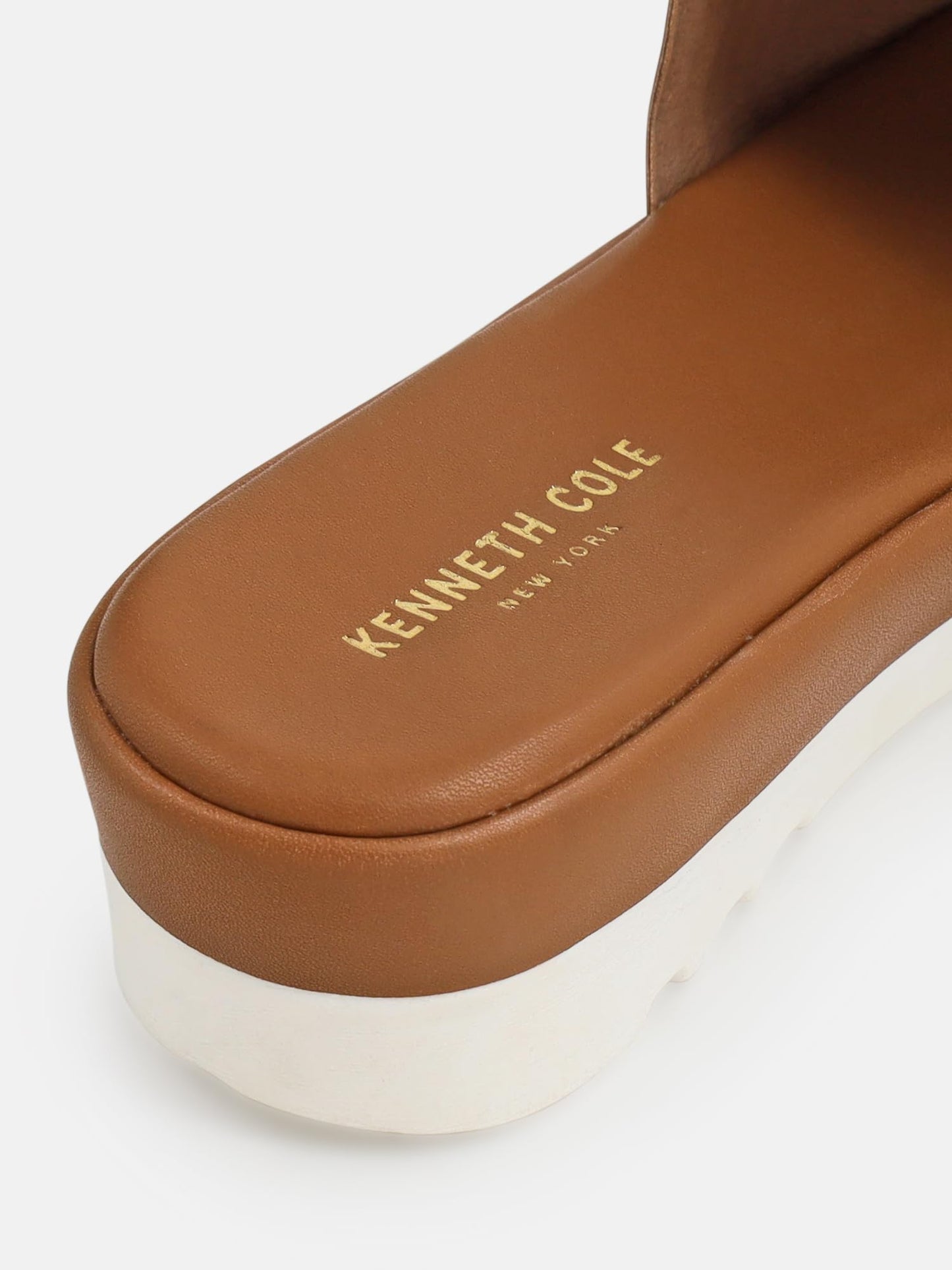 KENNETH COLE Women's Wedge Sandal | Premium Synthetic | Chic Boldly Striped Open-Toe Slip-On | Plush Cushioned Footbed for All-Day Comfort